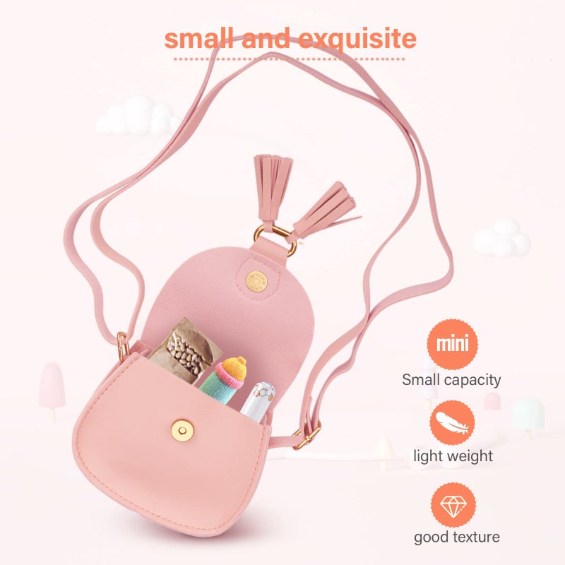 Qiuhome Little Girls Purse Toddler Girl Kid Purses for Little Girls (Pink,Small) - Image 5