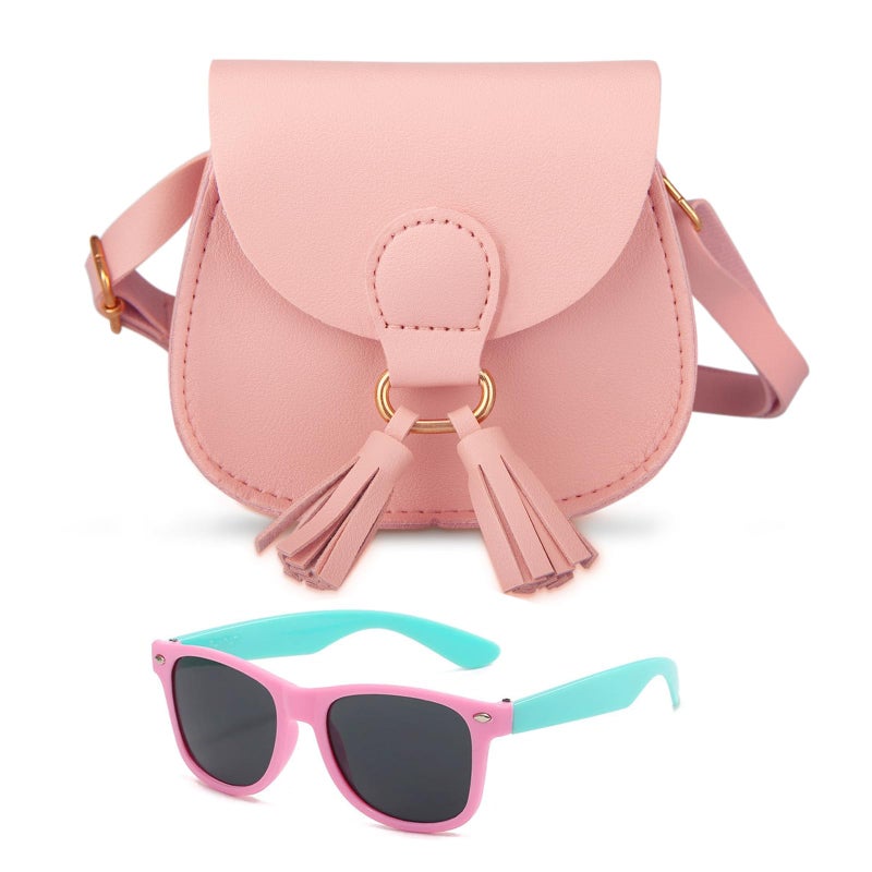 Qiuhome Little Girls Purse Toddler Girl Kid Purses for Little Girls (Pink,Small) - Image 1