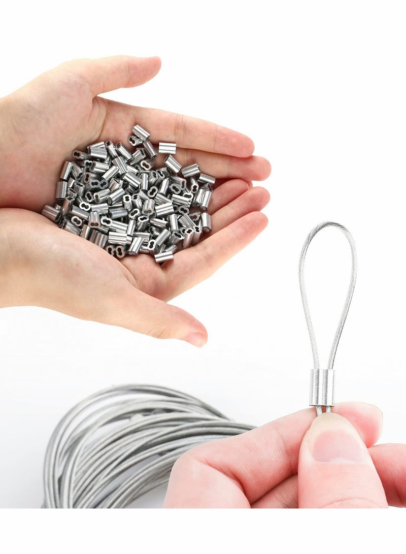 Generic Aluminum Crimping Loop Sleeve 1/16", Cable Ferrule Wire Rope Sleeves Loop Sleeve (200 Pcs)  - Image 5