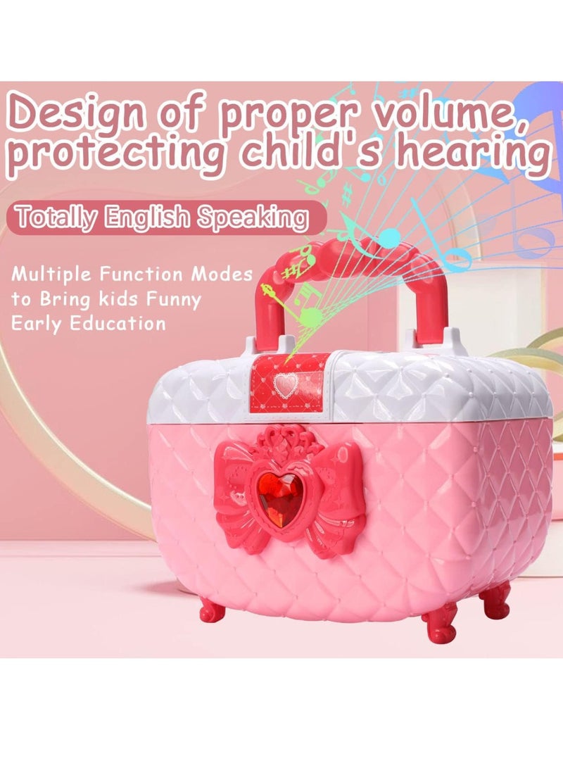 Digi Core حصالة نقود معدنية، حصالة نقود إلكترونية، حصالة نقود للأطفال، حصالة نقود إلكترونية آمنة، محمية بكلمة مرور، قفل مستشعر الإصبع، صندوق توفير نقود للبنات مع بطاريات، وردي/أبيض - Image 4