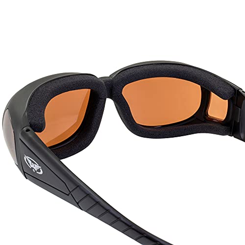 Global Vision Outfitter Motorcycle Riding Safety Sunglasses Matte Black Frames Driving Mirror Lenses ANSI Z87.1+ - Image 2