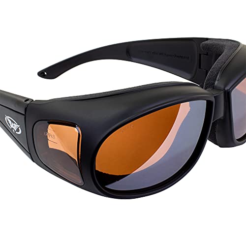 Global Vision Outfitter Motorcycle Riding Safety Sunglasses Matte Black Frames Driving Mirror Lenses ANSI Z87.1+ - Image 3
