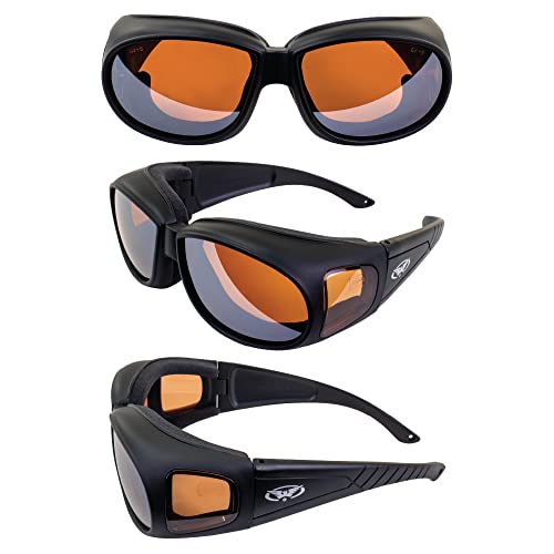 Global Vision Outfitter Motorcycle Riding Safety Sunglasses Matte Black Frames Driving Mirror Lenses ANSI Z87.1+ - Image 5