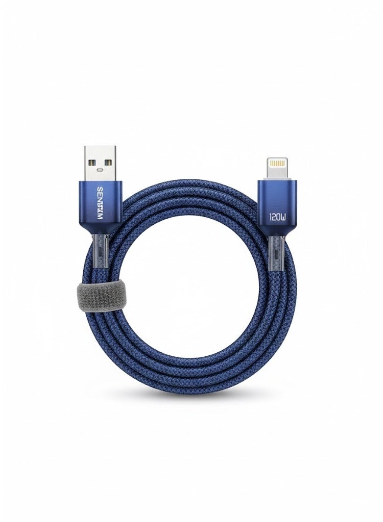 سيندم كابل شحن سريع بقوة 120 واط –  بطول 1.2 متر - متوافق معLightning - Image 1