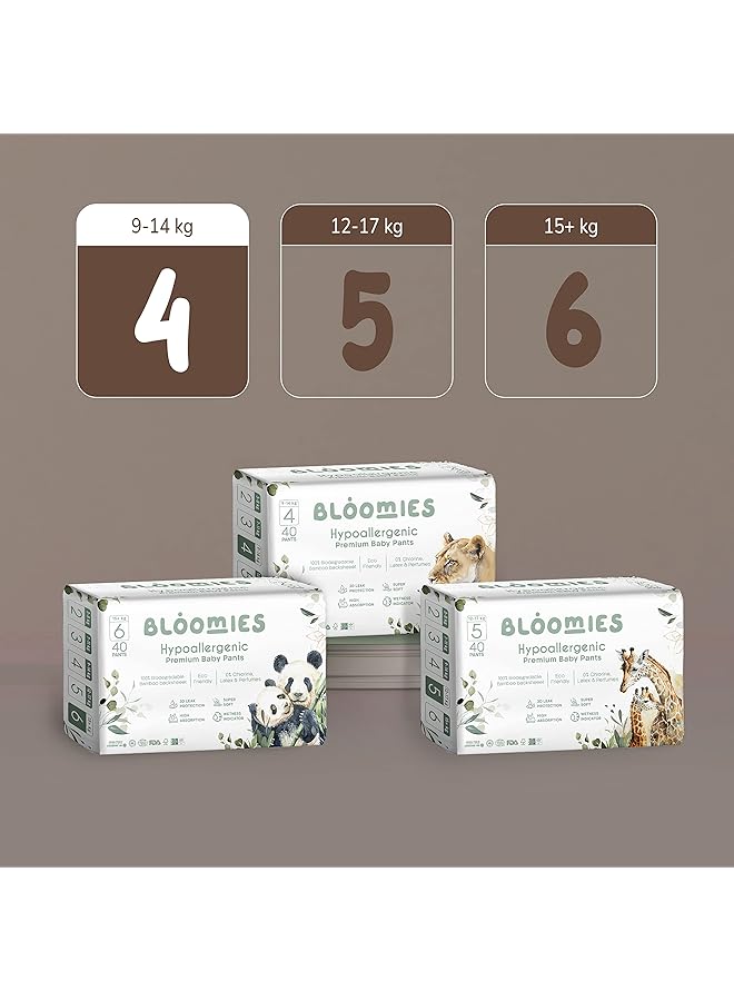 Bloomies Premium Baby Diapers Pants With Wetness Indicator Eco Friendly And Hypoallergenic Ultra Soft Nappy Pants Made With 100% Organic Natural Bamboo Diaper Pants - Image 3