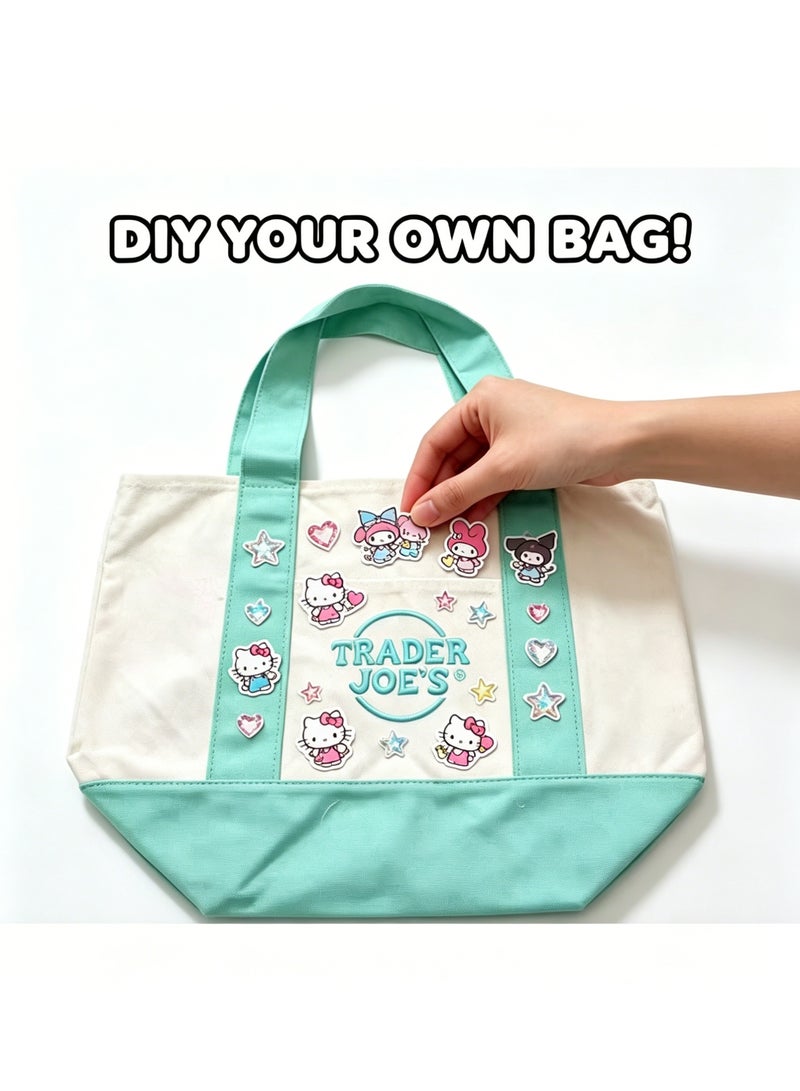 Trader Joe's Medium Canvas Tote Bag(mint green) - Image 3