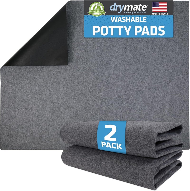 drymate Washable Pee Pads for Dogs (2-Pack), Waterproof, Absorbent, Non-Slip, Reusable Pet Training Potty Puppy Mats, Housebreaking, Incontinence Bed Pads, Crate/Kennel (USA Made) (Large, 29” x 36”) - Image 1