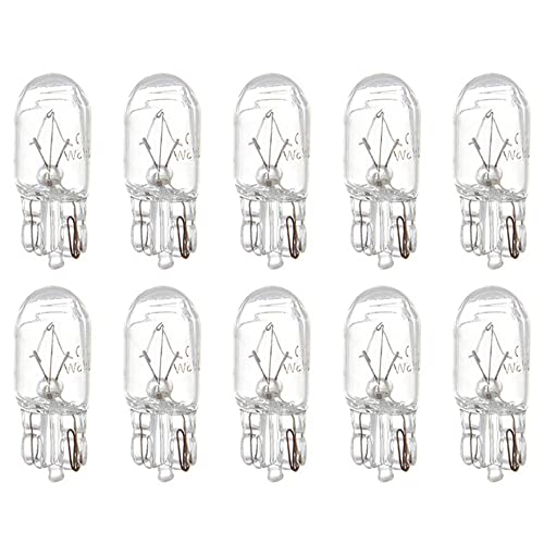 cciyu T10 168 194 W5W Halogen Light Bulb Instrument Cluster Gauge Dash Lamp (10pack white) - Image 1