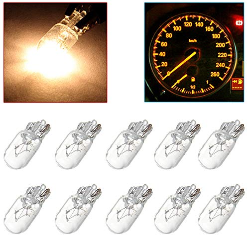 cciyu T10 168 194 W5W Halogen Light Bulb Instrument Cluster Gauge Dash Lamp (10pack white) - Image 2