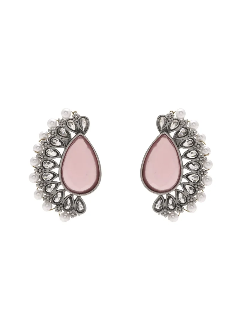 Priyaasi Contemporary Kundan-Studded Studs Earrings