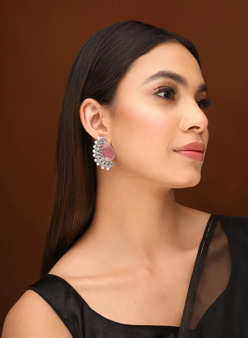 برياسي Contemporary Kundan-Studded Studs Earrings