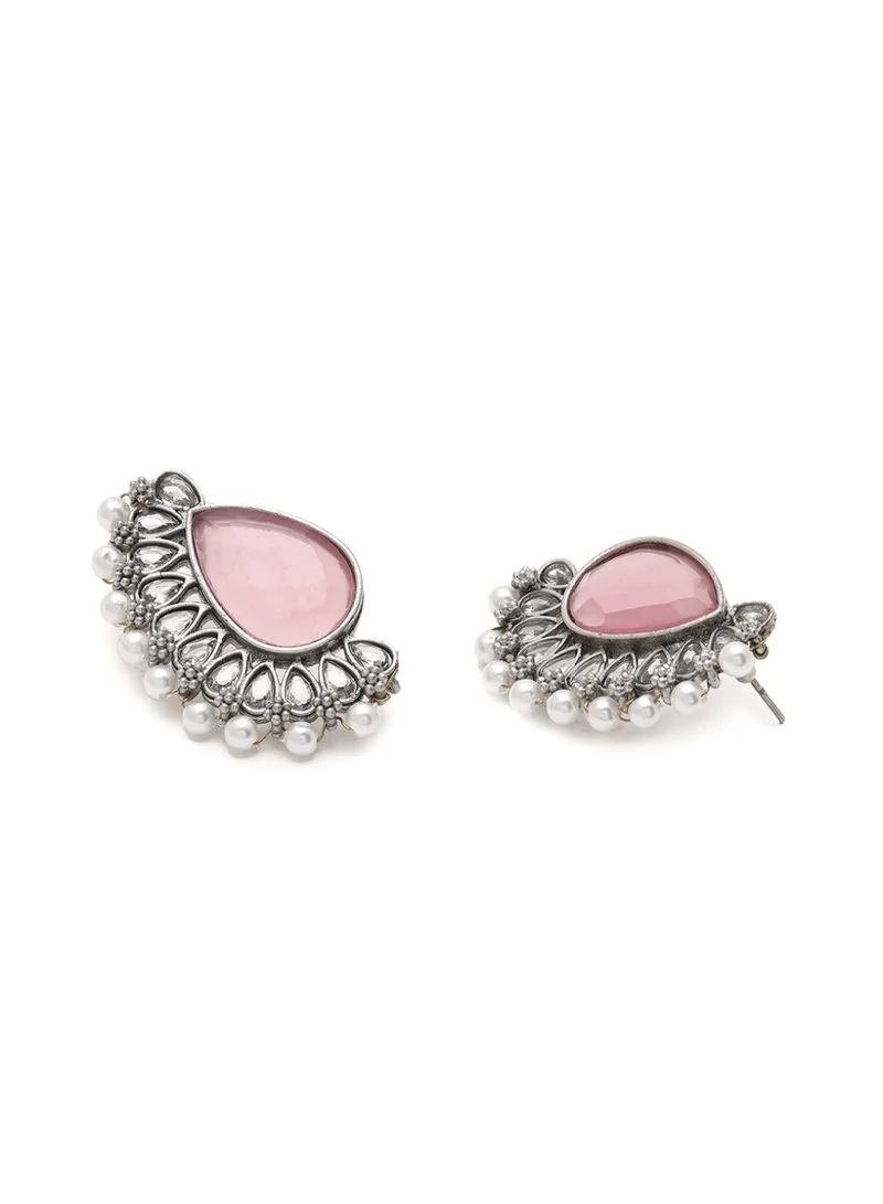 Priyaasi Contemporary Kundan-Studded Studs Earrings
