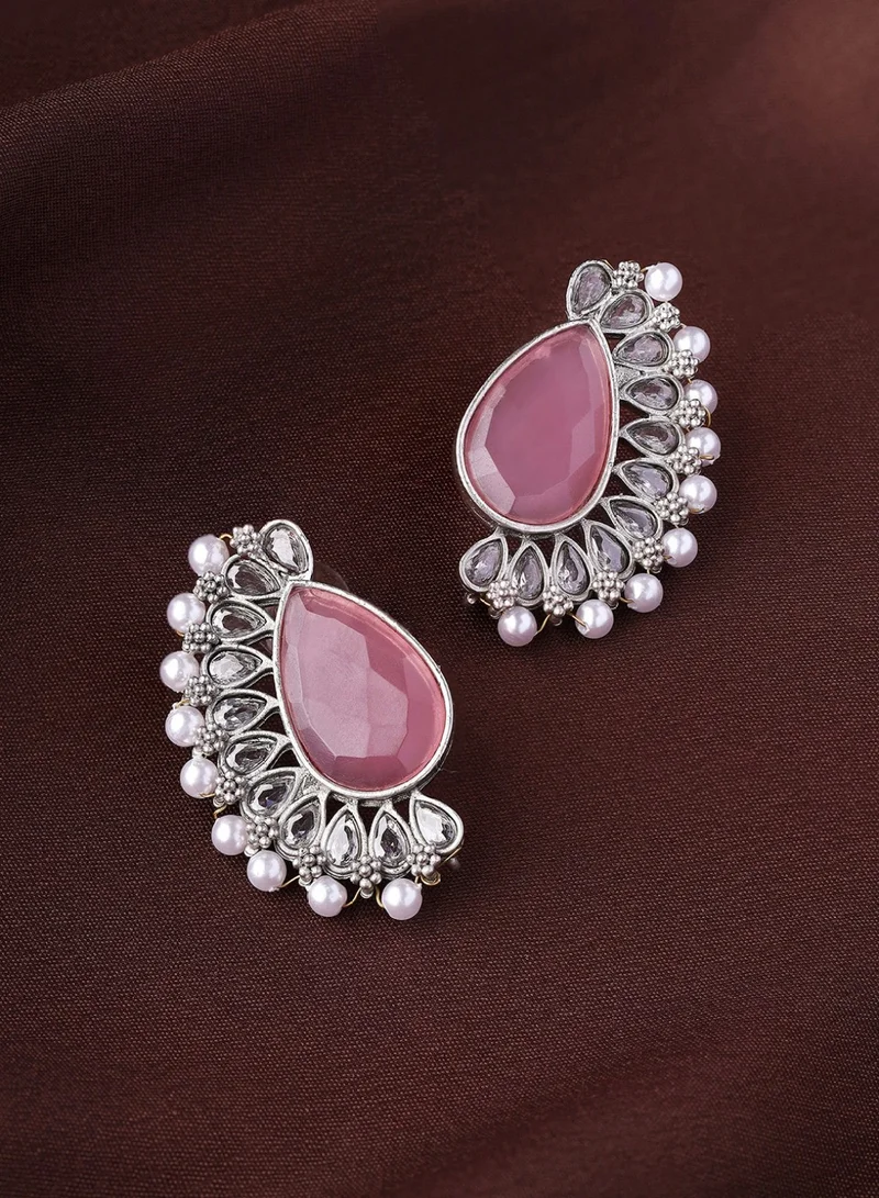 برياسي Contemporary Kundan-Studded Studs Earrings