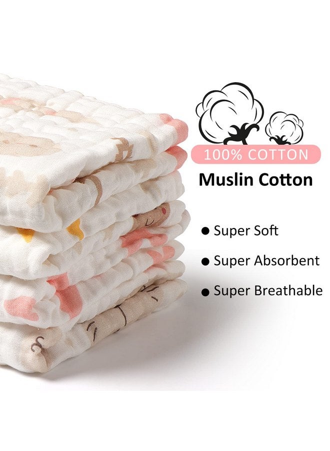 softan lasoftan Baby Muslin Burp Cloths, 100% Cotton Burping Cloths Super Absorbent Soft, Bath Towel Burp Cloths for Baby Girl Boy, Great Gift for Newborn, 10 x 20 inch, 4 Pack, Unicorn & Star - Image 5
