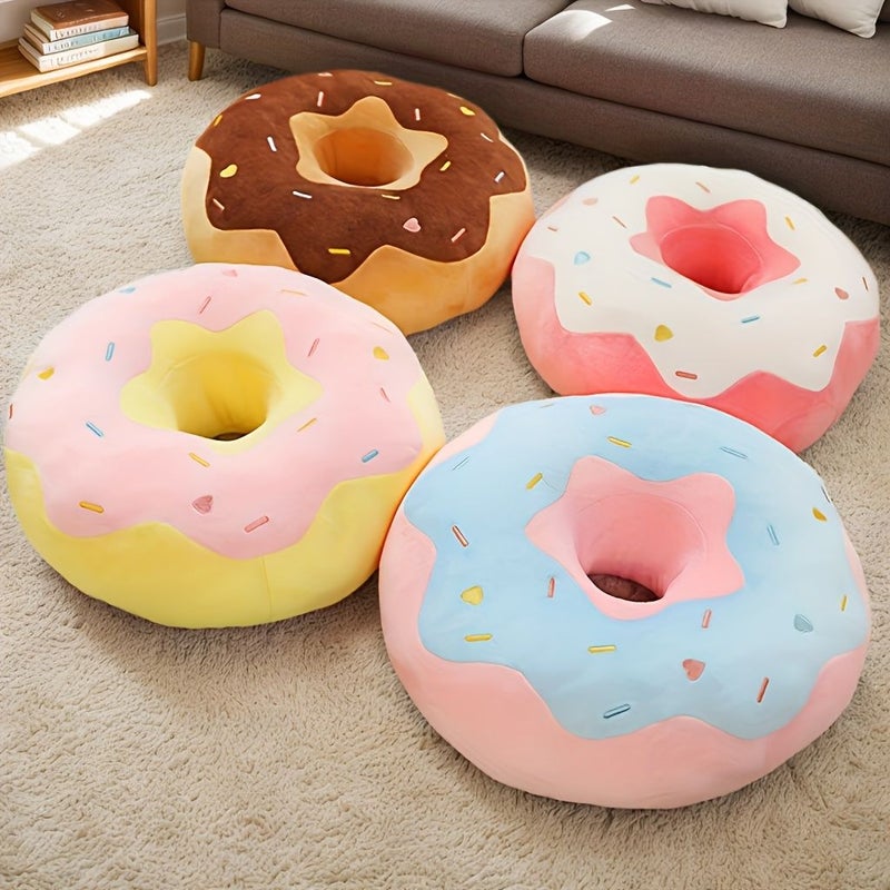 2 Pack Round Cutout Style Chair Pads White Powder 14.7 Inch Hollow Design Medium Soft Resilience Lightweight Seat Cushion For Sofas Chairs Floors And Couch Pads - Image 2