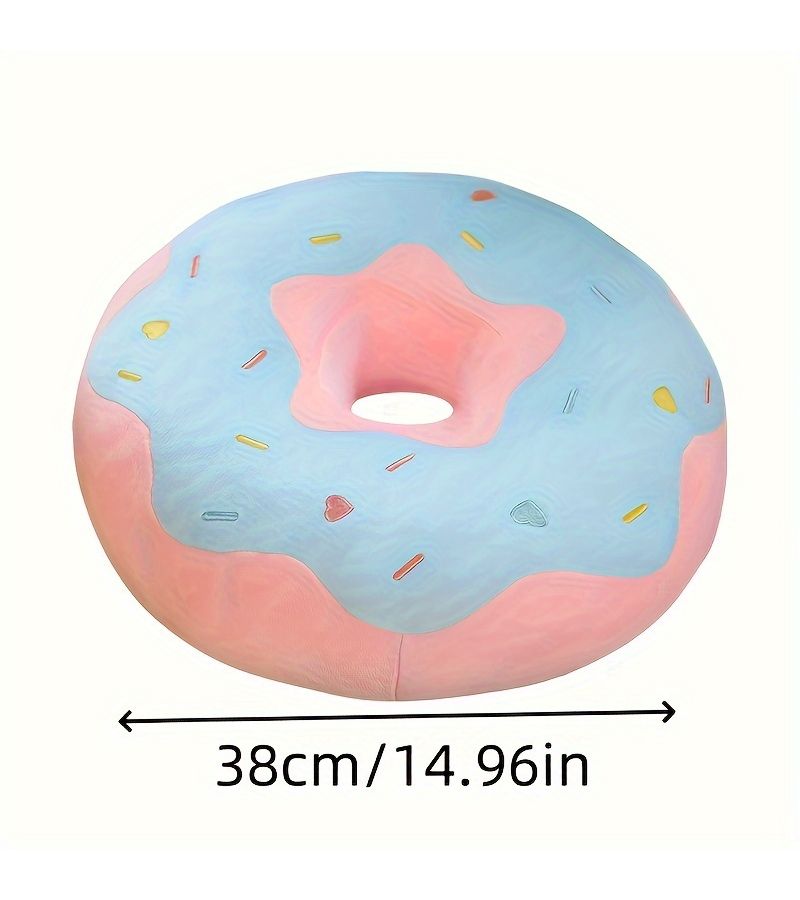 2 Pack Round Cutout Style Chair Pads White Powder 14.7 Inch Hollow Design Medium Soft Resilience Lightweight Seat Cushion For Sofas Chairs Floors And Couch Pads - Image 3