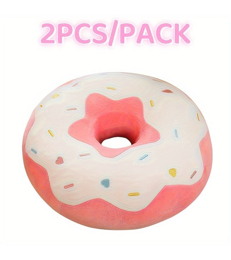 2 Pack Round Cutout Style Chair Pads White Powder 14.7 Inch Hollow Design Medium Soft Resilience Lightweight Seat Cushion For Sofas Chairs Floors And Couch Pads - Image 4