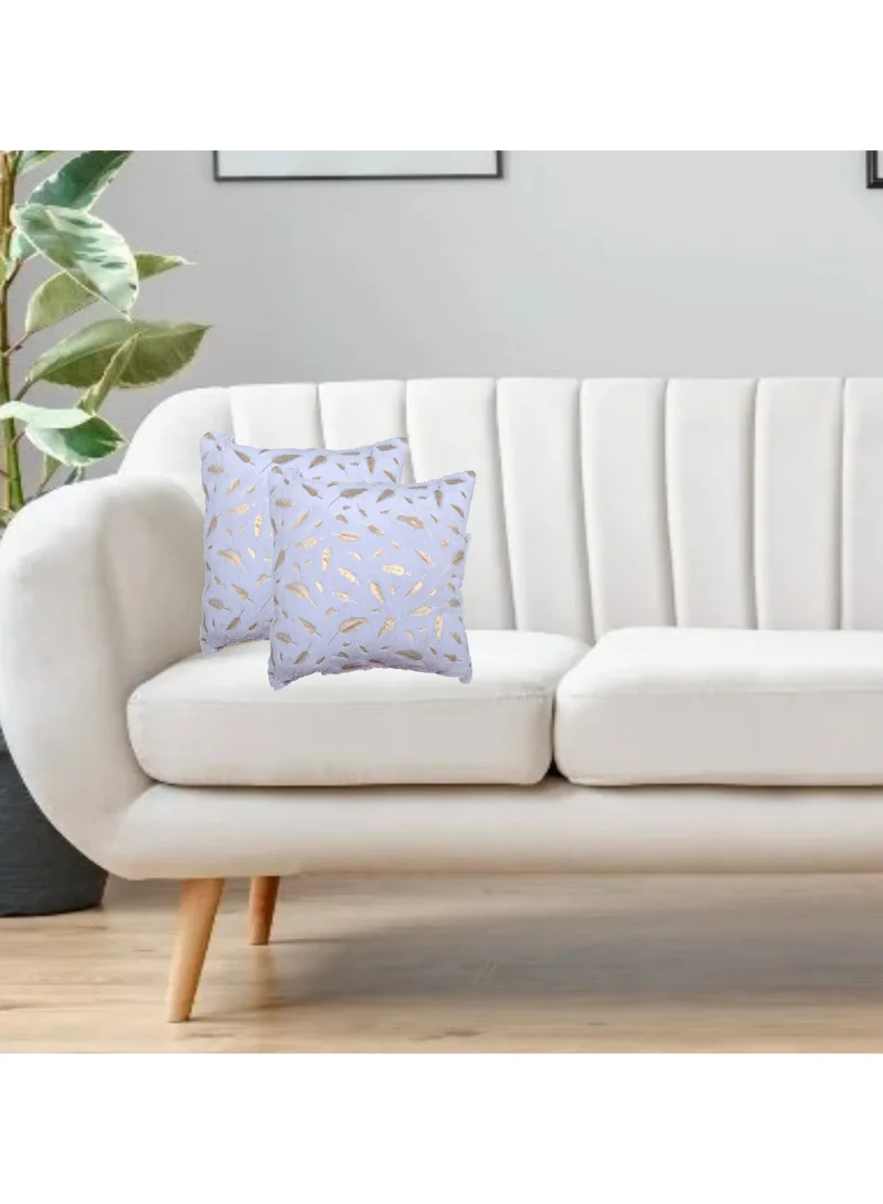 Donetella Cushion Cover,45X45 Cm (18X18 inch) 2-Pcs Decorative Throw Pillowcases Without Filler With Beautiful Abstract Art For Sofa Bed Living Room And Couch, Blue Haze