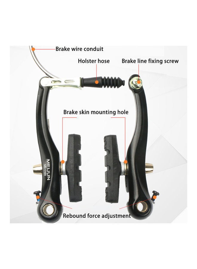 نيبمينينت طقم مشبك فرامل على شكل حرف V بتصميم خطي لإكسسوارات الدراجة الهوائية 15 x 10سم - Image 4