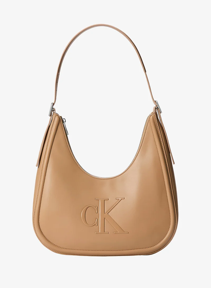 Contrast Monogram Hobo Bag