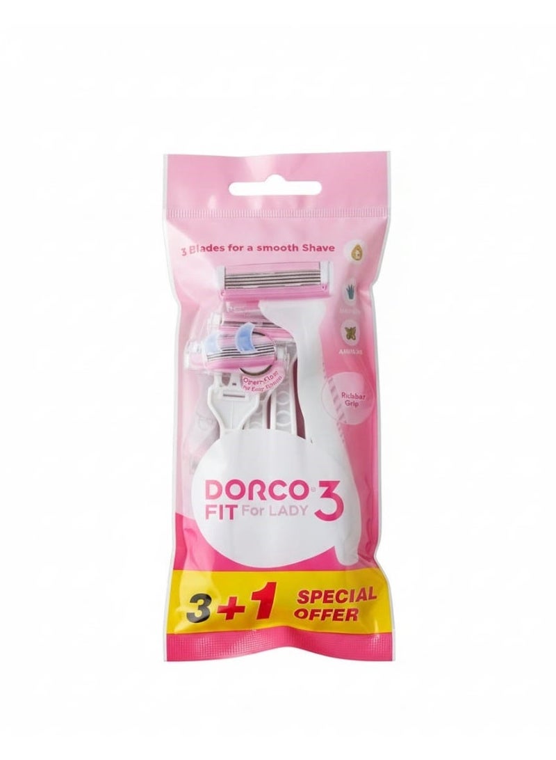 DORCO EvE 3 FIT for Lady 3 Blades – Special Offer 3+1 - Image 2