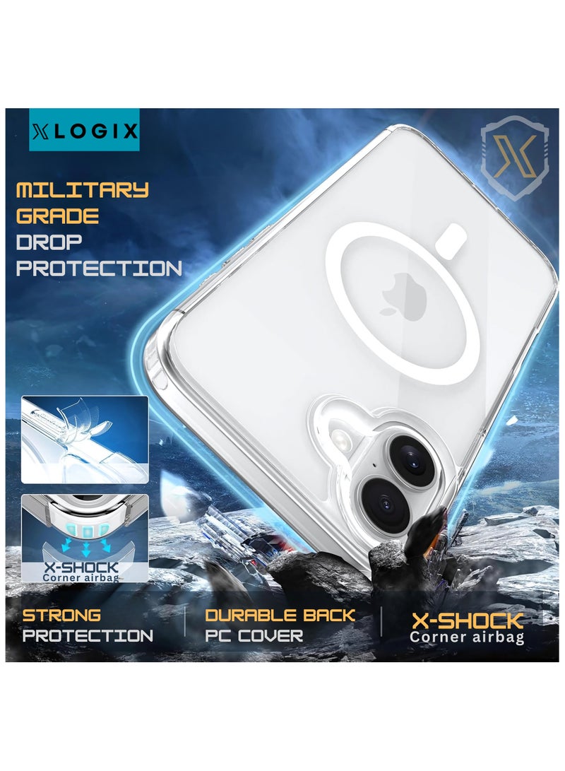 XLogiX Clear Case for iPhone 16 – Slim, Stylish, Transparent Back Cover with MagSafe Compatibility & Shockproof Protection | ClearX Series - Image 2