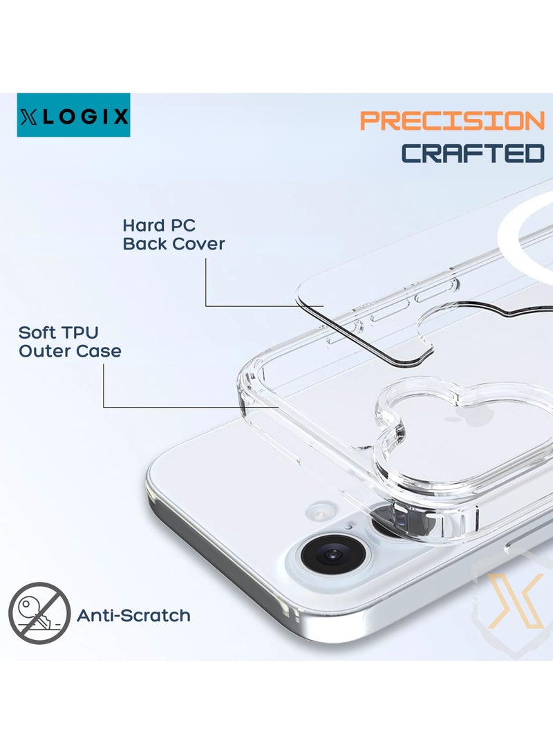 XLogiX Clear Case for iPhone 16 – Slim, Stylish, Transparent Back Cover with MagSafe Compatibility & Shockproof Protection | ClearX Series - Image 3