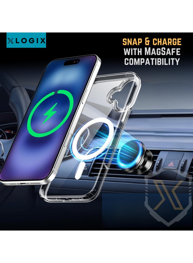 XLogiX Clear Case for iPhone 16 – Slim, Stylish, Transparent Back Cover with MagSafe Compatibility & Shockproof Protection | ClearX Series - Image 4