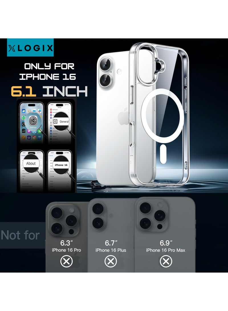 XLogiX Clear Case for iPhone 16 – Slim, Stylish, Transparent Back Cover with MagSafe Compatibility & Shockproof Protection | ClearX Series - Image 5