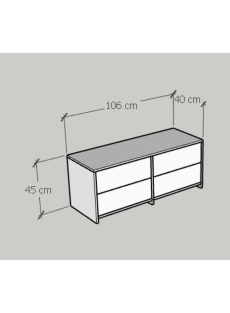 فرنتشر ستور وحدة ادراج مودرن - ارتفاع 45 سم - عرض 106 سم - عمق 40 سم ، من فرنتشر ستور. - Image 3