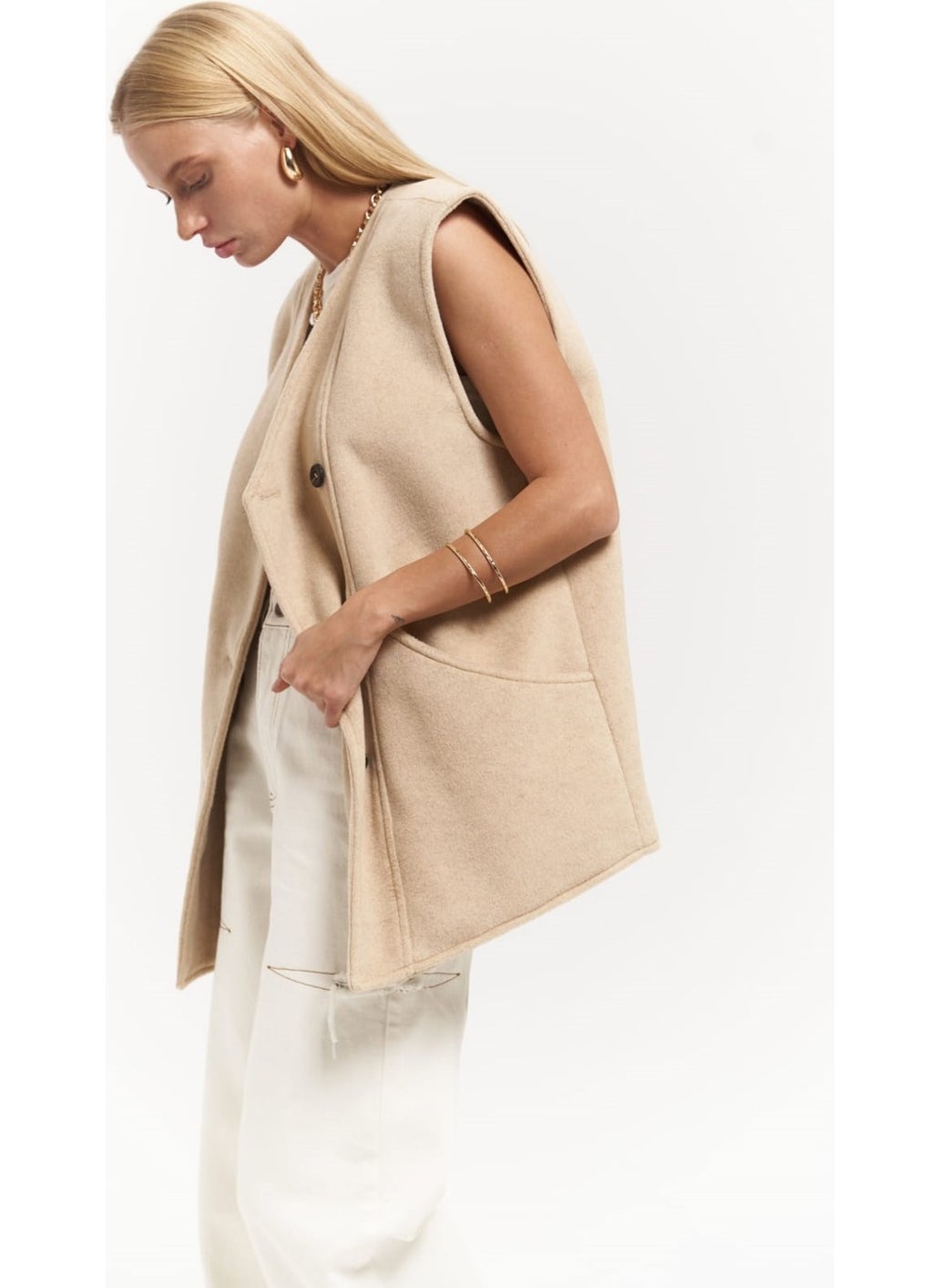 Mai Collection 3135 - Colmar Camel Casual Cardigan  - Image 3