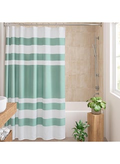 Shower Curtain Waffle Weave Striped Pieced Design Fabric Shower Curtains For Bathroom With 3M Scotchgard Moisture Management Premium Spa Quality Modern Standard 72 Inch X72 Inch Aqua - pzsku/Z10BD71CE6048A6C47A77Z/45/_/1741447142/5b58d9a6-ff90-4cd0-8a10-6ee34f272fa6