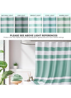 Shower Curtain Waffle Weave Striped Pieced Design Fabric Shower Curtains For Bathroom With 3M Scotchgard Moisture Management Premium Spa Quality Modern Standard 72 Inch X72 Inch Aqua - pzsku/Z10BD71CE6048A6C47A77Z/45/_/1741447146/ab145ef2-77c0-4174-9d89-b23353797ddb