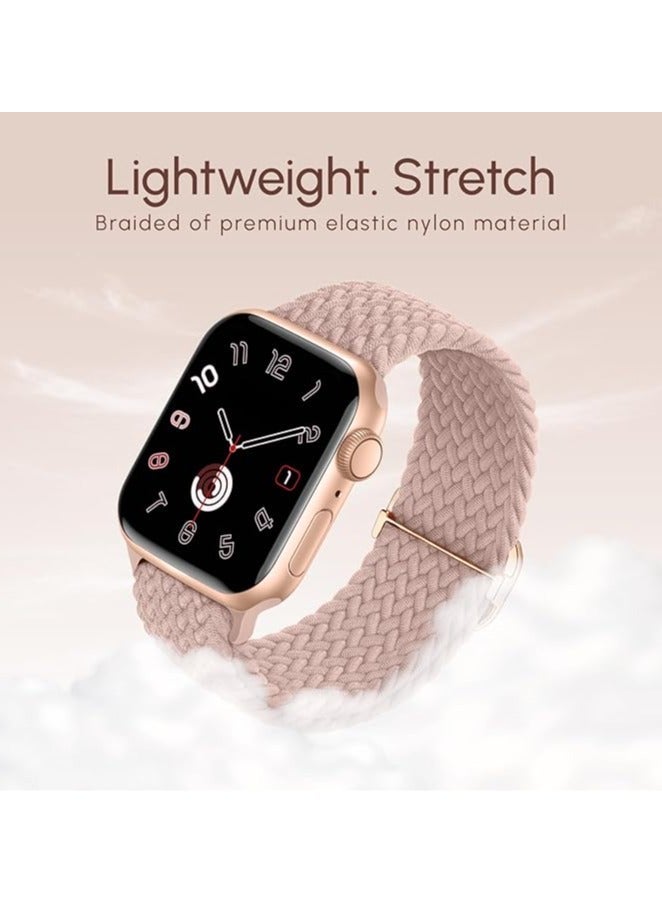 HablTech Braided Stretchy Strap Compatible for Apple Watch Band 38mm 40mm 41mm 42mm Elastic Nylon Sport Strap Wristband for Compatibility iWatch Series 11/10/9/8/7/6/5/4/SE/SE1/SE2 - Image 2