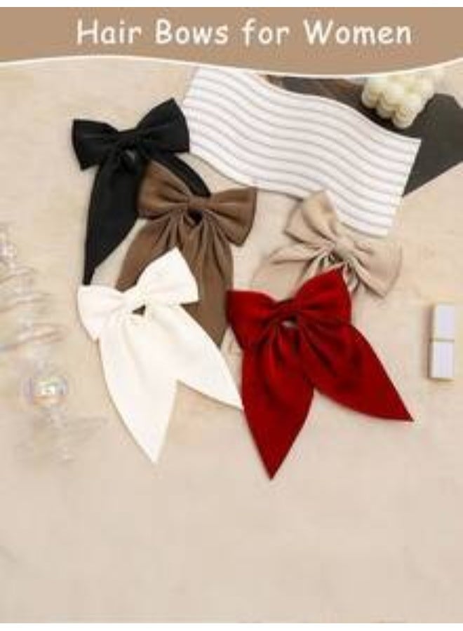 5 Pcs of Pure Fabric Hair Clips in Assorted Colors, Suitable for All Ages - Image 3
