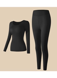 Generic Set of woman seamless thermal ultra-thin not thick long sleeve top and tights set  - Image 1
