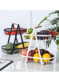 2 Tier Countertop Metal Fruit Basket Fruit Bowl Breadbasket Vegetable Holder for Kitchen Countertop Home Storage Display Stand Black - pzsku/Z10BD8D552E65F5B3BAE0Z/45/_/1735800563/90c08fc1-1315-4069-b6fd-f17e92b55126