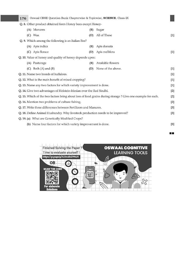 Oswaal CBSE Class 9 Science Question Bank (2024 Exam)