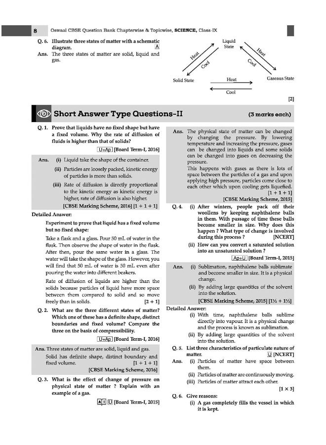 Oswaal CBSE Class 9 Science Question Bank (2024 Exam)