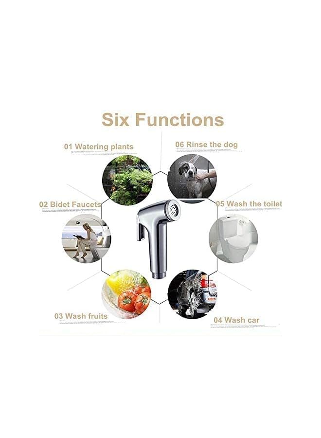 ECVV Toilet Bidet Faucets Handheld Shower Spray Shattaf Head For Wash Bathroom Toilet Car Rinse Pet Shower Sprayer - Image 5