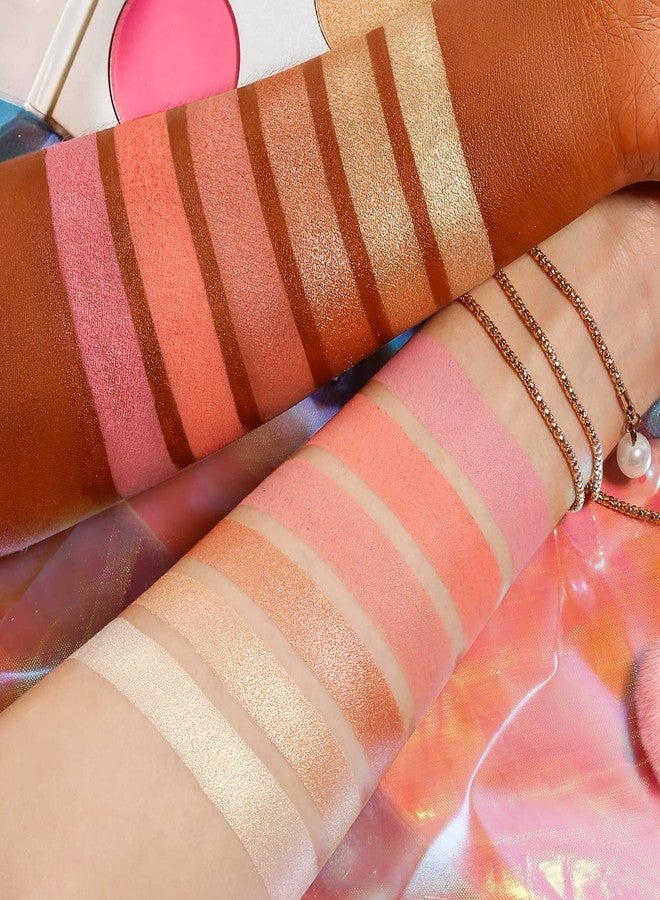 COSLUXE Blusher & Highlighter Palette, Face makeup, #Delanci Blusher Illuminator Highlighter Contour Bronzer All in One Makeup Palette,31.2G - Image 3