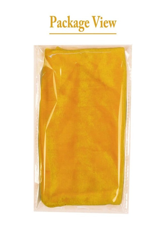 Dulhan DLC set of 15 Velvet Potli Bags for Return Gifts, 7x9 inch Yellow color pouch for Wedding gifts, Women Jwellery Handbag - Image 4