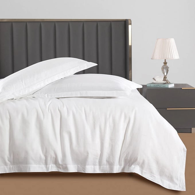 DUVET COVER SET 3 SIDED ZIPPER 100 COTTON DUVET COVER 3 PIECES WITH ONE DUVET COVERTWO PILLOWCASE TRIPLEZIP SYSTEM FOR SIMPLE CHANGING QUEEN US STANDARD