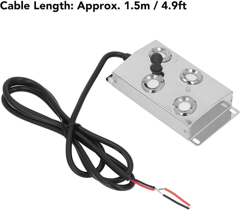 جاروسا 4 رؤوس صانع ضباب بالموجات فوق الصوتية مع كابل 1.5 متر من الفولاذ المقاوم للصدأ بدرجة غذائية - Image 3