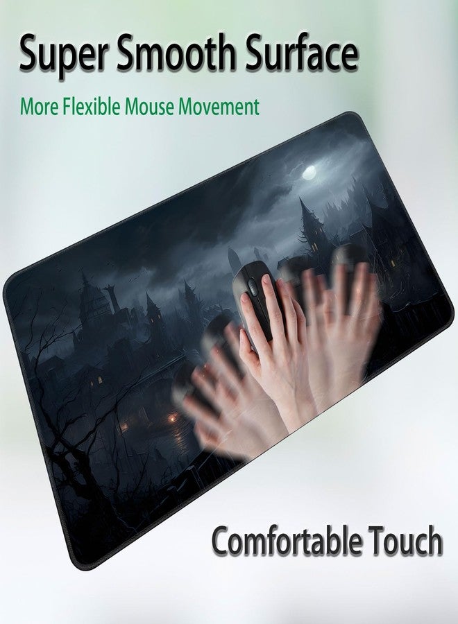 بساط لعب CAPAUNVDA لألعاب MTG، بساط لعب مطاطي لألعاب ماجيك TCG، بساط لعب لبطاقات الطاولة بسطح أملس، بساط لعب مطبوع عليه بطاقات التداول، لعبة معركة، قلعة خيالية - Image 5