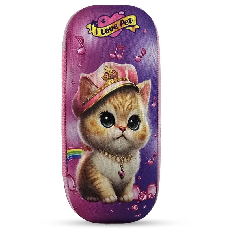 كوكوبي Cocobee Cat Cop Pencil Case With Internal Mesh Pocket, Sturdy Build, Zipper Closure – Girls, 3+ Years, Multicolor