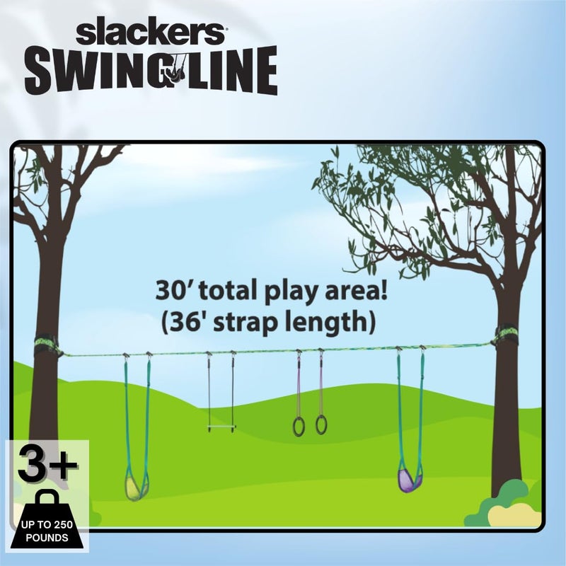 slackers Swing Line - Turn Healthy Trees Into The Perfect Backyard Swingset - slackers Tree Swing Line Kit - Great Tree Swing Addition to Any Yard - Recommended for Ages 3+ - Image 5