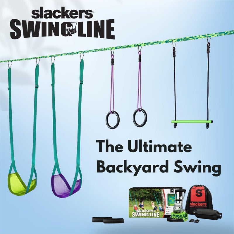 slackers Swing Line - Turn Healthy Trees Into The Perfect Backyard Swingset - slackers Tree Swing Line Kit - Great Tree Swing Addition to Any Yard - Recommended for Ages 3+ - Image 2