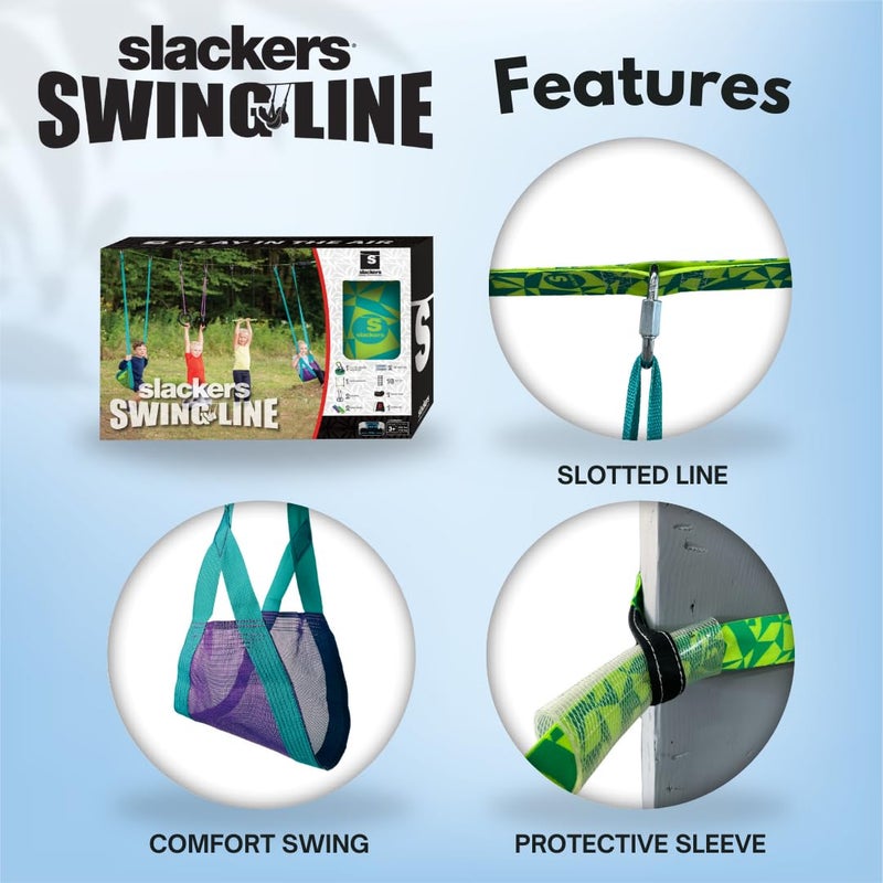 slackers Swing Line - Turn Healthy Trees Into The Perfect Backyard Swingset - slackers Tree Swing Line Kit - Great Tree Swing Addition to Any Yard - Recommended for Ages 3+ - Image 3