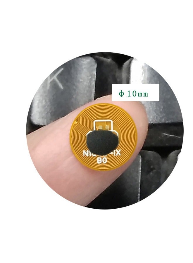 ZVEV 5PCS NFC RFID 213 Chip Inside Mini Bluetooth Pairing RFID NFC Tag Programmable NFC Card Control Management Works to Android NFC Smartphones Devices(5mm) - Image 2